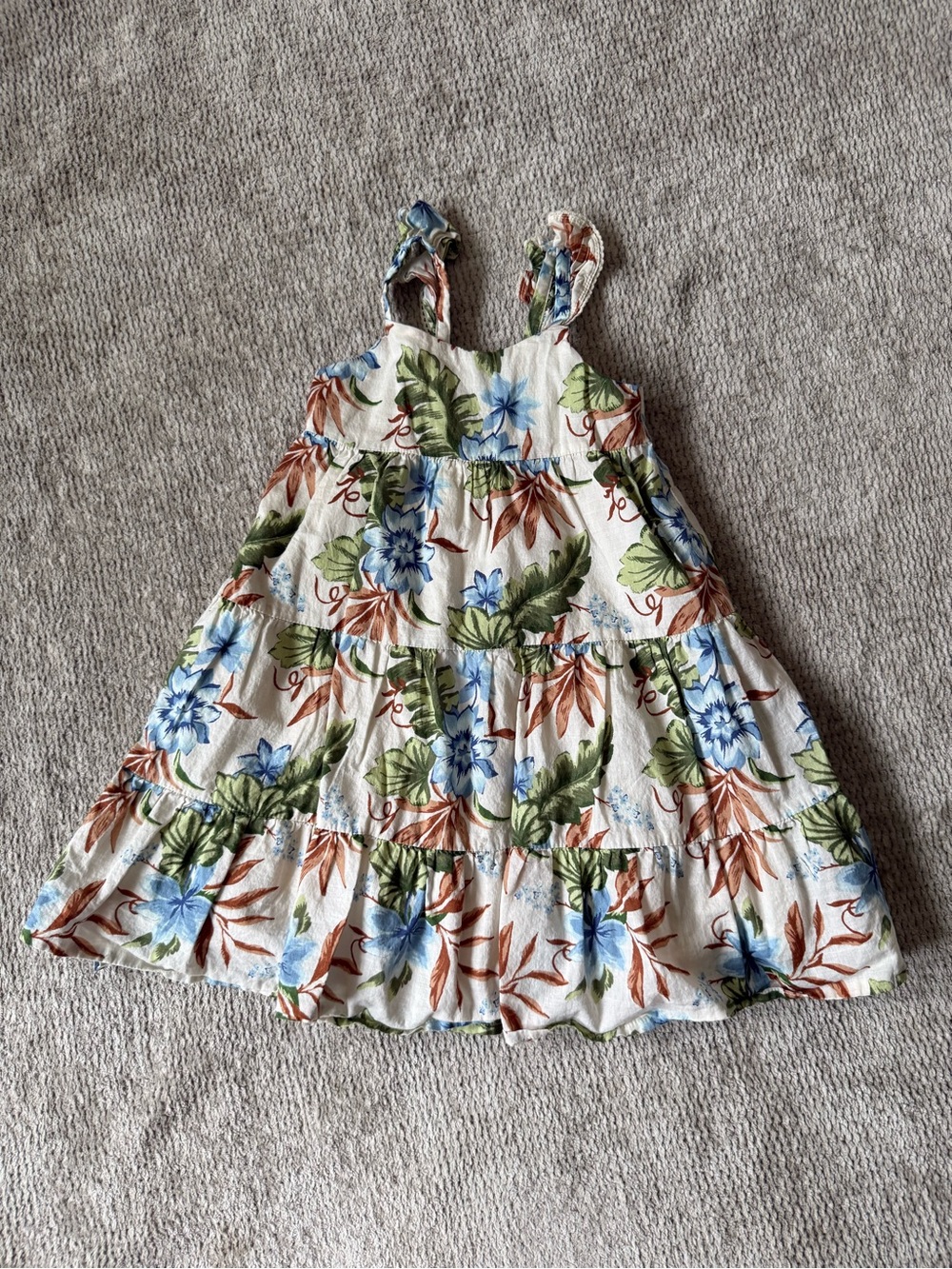 Janie And Jack Tropical Floral Tiered Sundress 18-24 Months